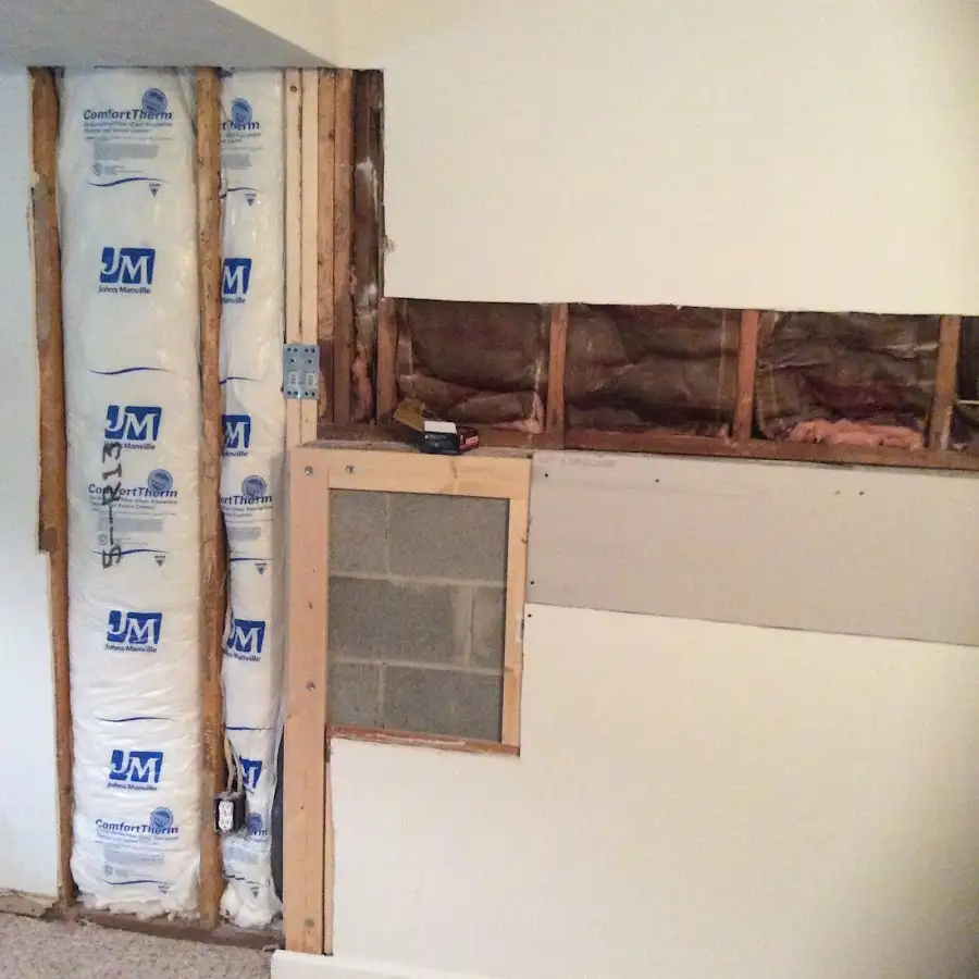 Wall insulation replacement during Contents Cleaning & Restoration in Conway